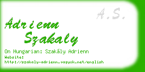 adrienn szakaly business card